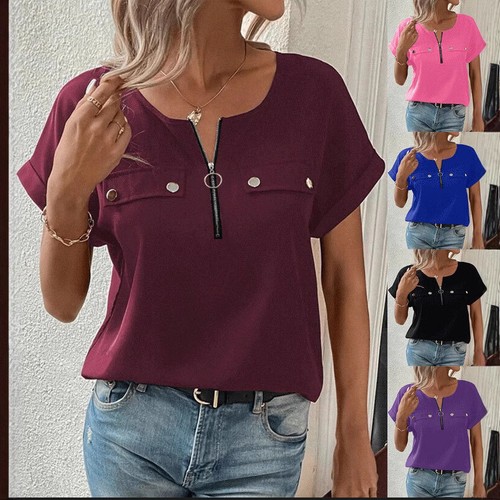 Camicetta donna collo zip