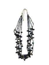 Collana strati con perline - a,