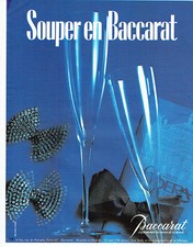 Publicité Advertising 088  1983  cristal  Baccarat   Opéra  flutes champagne
