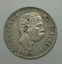 Regno d'Italia Umberto I 50 CENTESIMI  1889 ag. BB    PERIZIATA