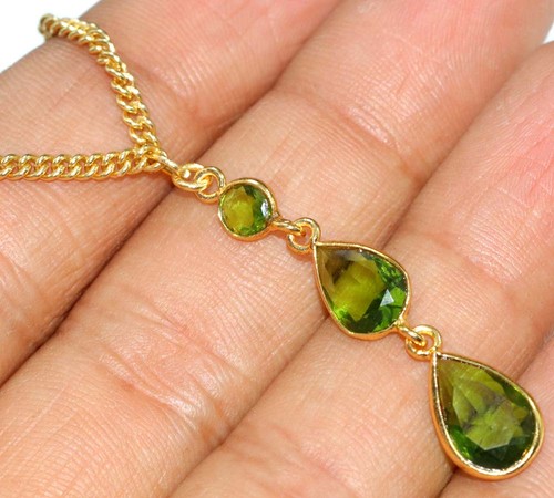 Collana lunga peridoto