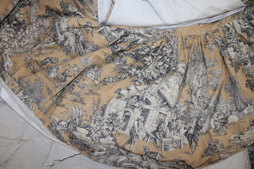 Gonna letto plissettata - , toile