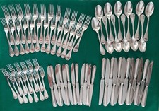Posate Sambonet Baroque EPNS Manico cavo Orfévre servizio 72 pezzi anni 70