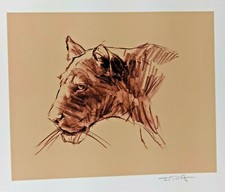 Stampa Leone Disney Art Director Jean Paul Orpinas firmata dall'artista