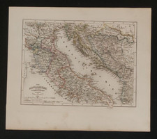 ITALIA CENTRALE ANTICA CARTA GEOGRAFICA