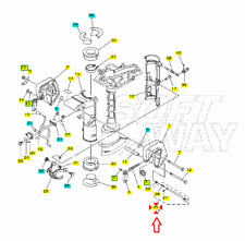 Asta tilt astina blocco Motore fuoribordo Yamaha 4-5 cv codice-6E0431600000 