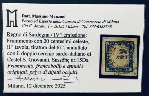 Sardegna cent 1861 castel - 1861,