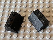 2x LEGO Black Slope Brick ref