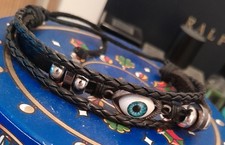Braccialetto cuoio eye uomo - braccialetto,