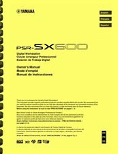 Yamaha PSR-SX600 Digital Workstation MANUALE DEL PROPRIETARIO (Inglese)