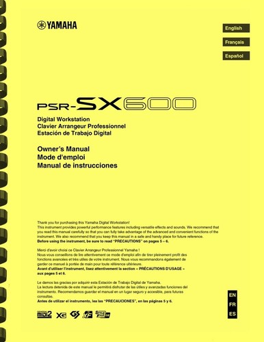 Yamaha psr sx600 digital - yamaha, psr-sx600