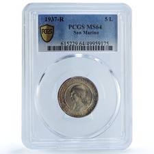 San Marino 5 lire Republic