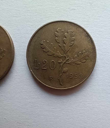 Lotto monete lira 20 - lira:, lire
