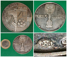 Medaglia calcio⚽ MEXICO 70❗MONDIALI Coppa Mondo RIMET Commemorativa ARGENTO 925❗