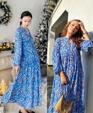 ZARA BLUE PRINTED MIDI MAXI