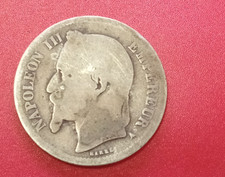 Francia Napoleone III moneta 1 Franco 1866 Argento
