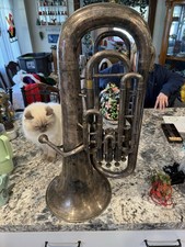 Strumento musicale vintage Yamaha YEP3218 baritono 4 tasti argento famiglia tuba