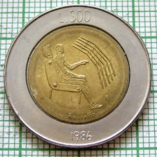 SAN MARINO 1986 500 LIRE, MAN