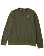 Maglione felpa uomo K-WAY XL verde cotone BN10