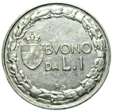 ITALY. 1 LIRA, 1922 R. 