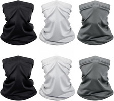 6 Pezzi Scaldacollo Moto Uomo & Donna Bandane Uomo Traspirante Bandana Antivento