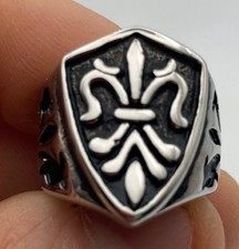 Anello Acciaio Uomo Giglio Fiorentino