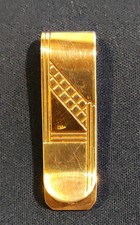 Fermasoldi in argento 925 con decorazione in oro 750