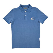 Polo Dior uomo blu cotone