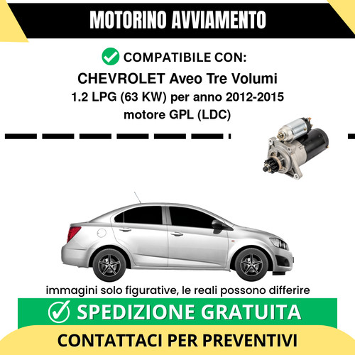 Motorino avviamento chevrolet - motorino,