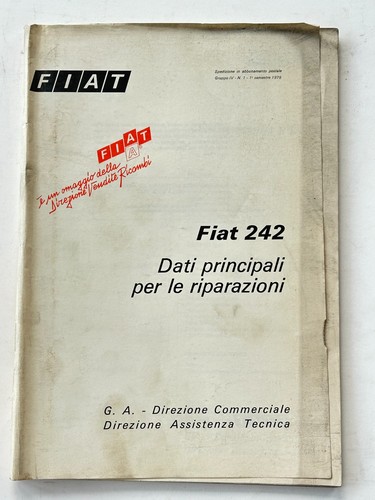 Ml585b fiat 242 - ml585b, manuale