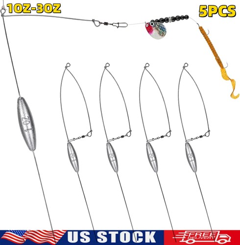 5pcs 1oz 3oz pesi trolling - 5pcs,