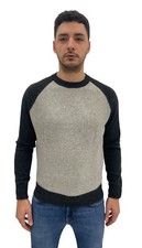 Maglione uomo HEASTWOOD, grigio taglia 50 slim fit in Pura Lana, sconto 60%.