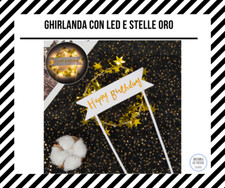 1 decorazione TORTA ORO con