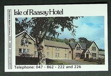 Matchbox label Isle of Raasay Hotel Isle of Skye Scotland MD522
