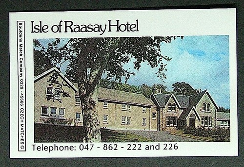 Matchbox label isle raasay - matchbox, of