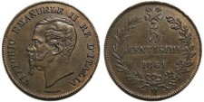 5 centesimi 1861 M BB-SPL