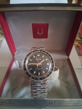 BULOVA ACCUTRON ASTRONAUT 214 ANNO 1968 (M8) GMT WATCH SCATOLA RARO