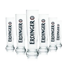 6 bicchieri Erdinger 0,3 l lievito grano birra bianca coppa analcolica gastro birra calibrata