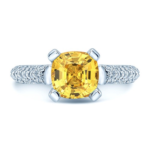 Cuscino giallo zaffiro anello - cuscino,