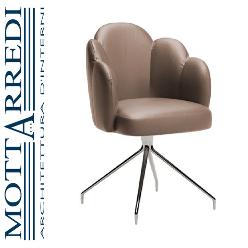 Sedia girevole rivestita - sedia,