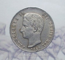 Napoli - Francesco II°  - Tarì da 20 Grana 1859 N - N.C. -  qSPL / SPL