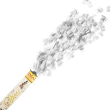 TUBO SPARA CORIANDOLI BIANCHI