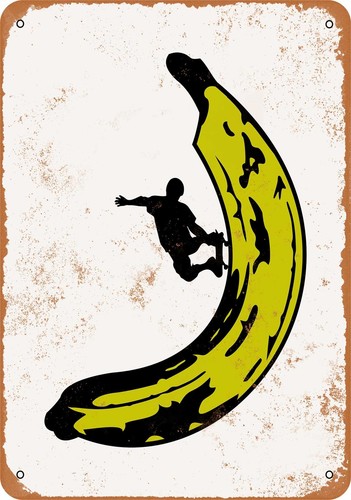 Insegna metallo banana - insegna,