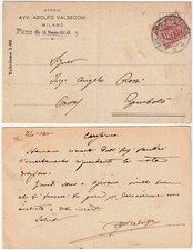 COMMERCIALE - STUDIO AVV. ADOLFO VALSECCHI - MILANO - VIAGG. 1911 -43456-