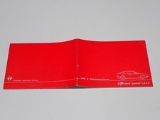LIBRETTO USO E MANUTENZIONE ALFA ROMEO ALFASUD SPRINT 1.3/1.5 APRILE 1978