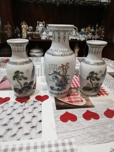 Trio vasetti cinesi orientali - vasetti,