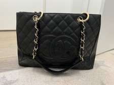 Borsa Chanel GST Grand Shopping in pelle cm 34 Black