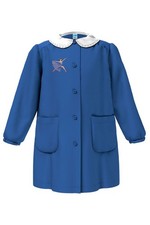 Grembiule bambina elementare con bottoni e ricamo 47GR4228 SIGGI
