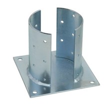 SUPPORTO PER TRAVI IN LEGNO TONDE Ø mm.120 piano mm. 180x180 4.00 pz