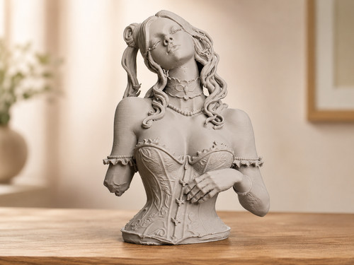 Scultura busto dama barocca - barocca,